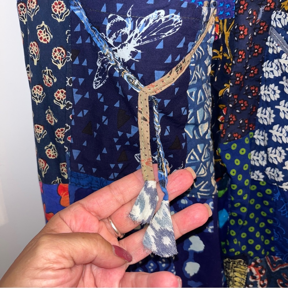 Bohemian Patchwork Cotton Harem Pants - image 7